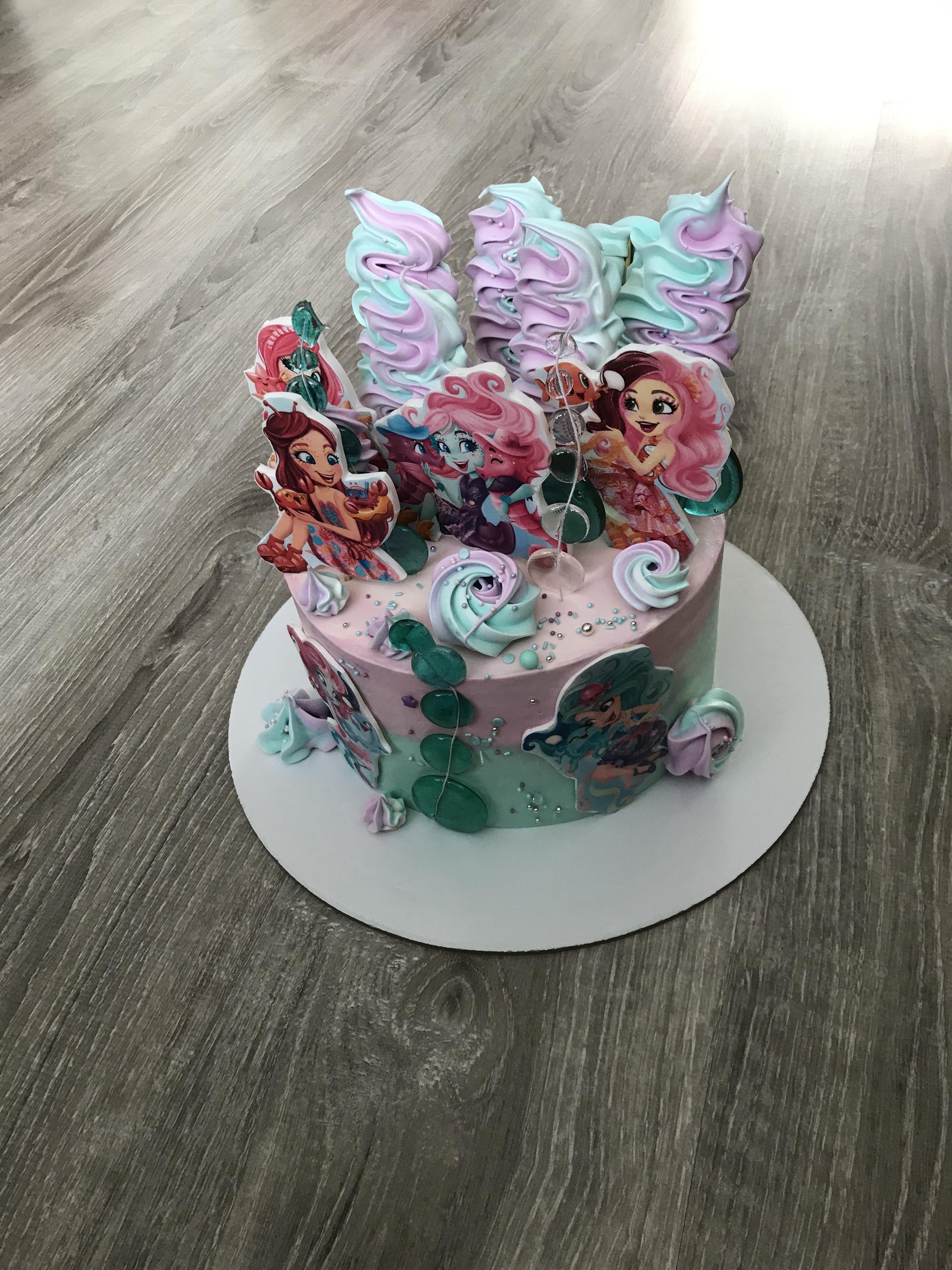 Торт с русалками Энчантималс на заказ от CakeMosCake