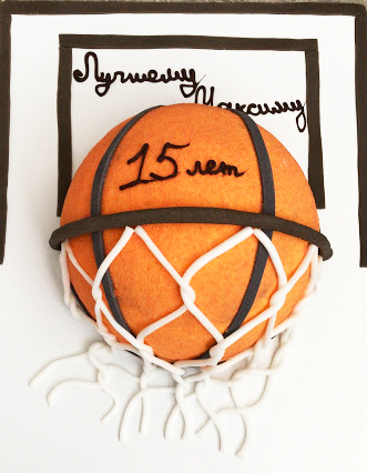 Торт баскетбольный мяч на заказ от CakeMosCake