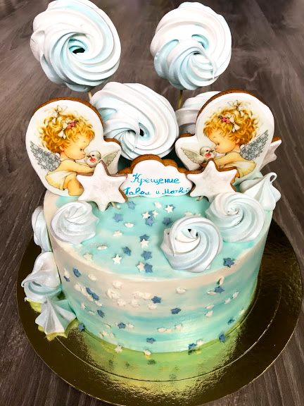 Торт с ангелочками на заказ от CakeMosCake